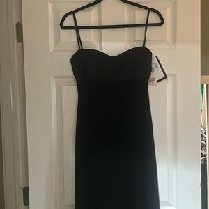 full length velvet bottom, pleated top